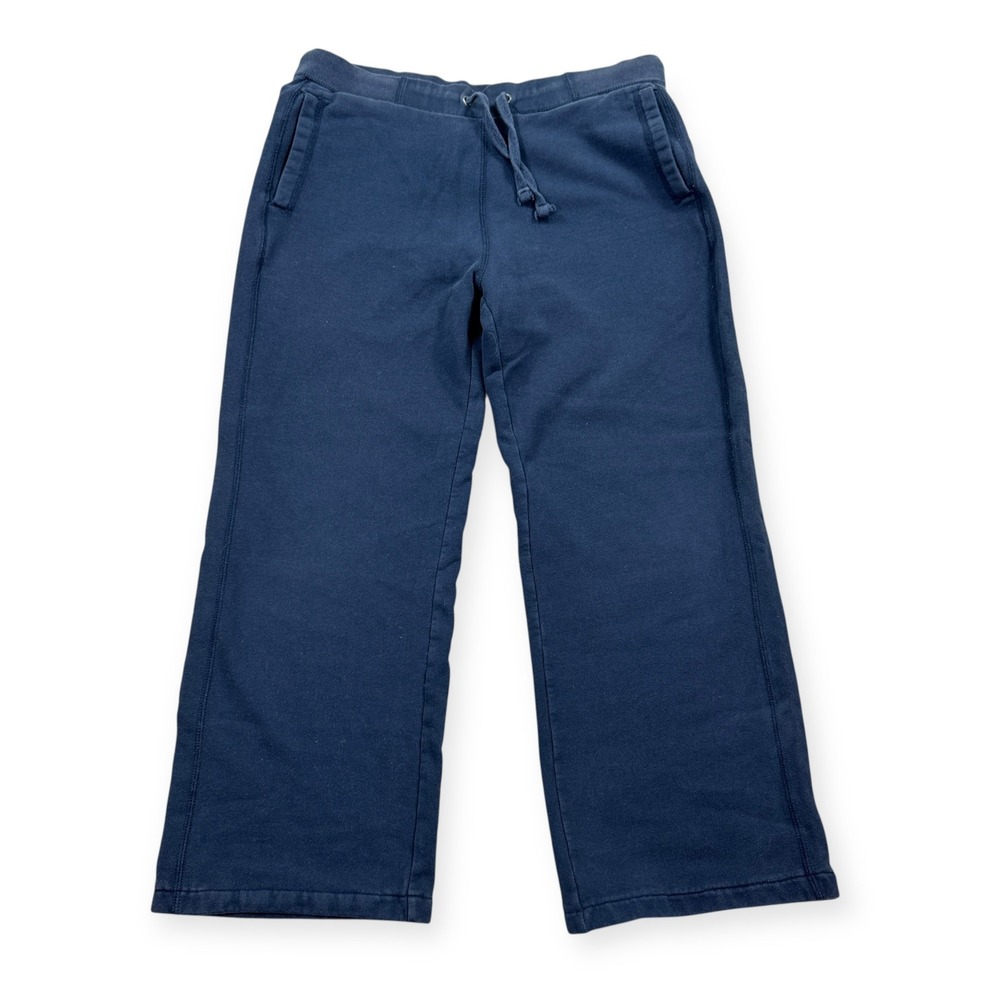 Roots 73 Athletics Sweatpants Men's Medium Blue Fleece Wide Leg Baggy Relaxed